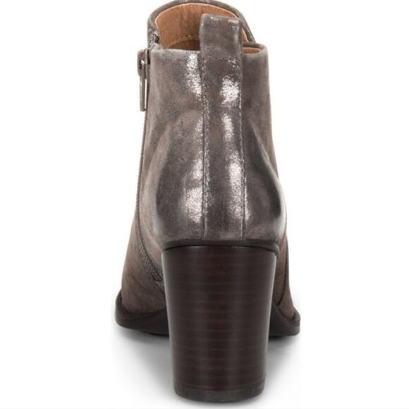 Sofft Women's Ware Boot Smoke Distressed Metallic Suede - Picture 5 of 15